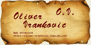 Oliver Vranković vizit kartica